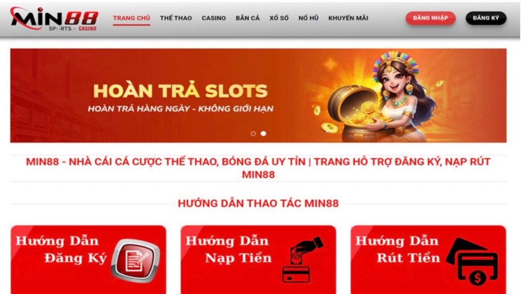 Sử dụng link dự phòng để truy cập MIN88