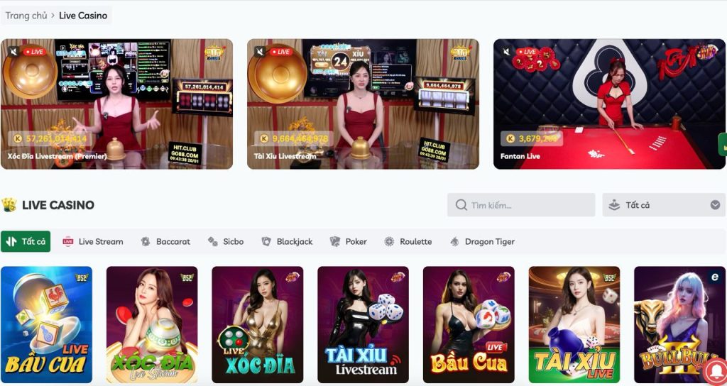 ưu điểm nổi bậth dẫn đến sự thành công Live casino MIN88